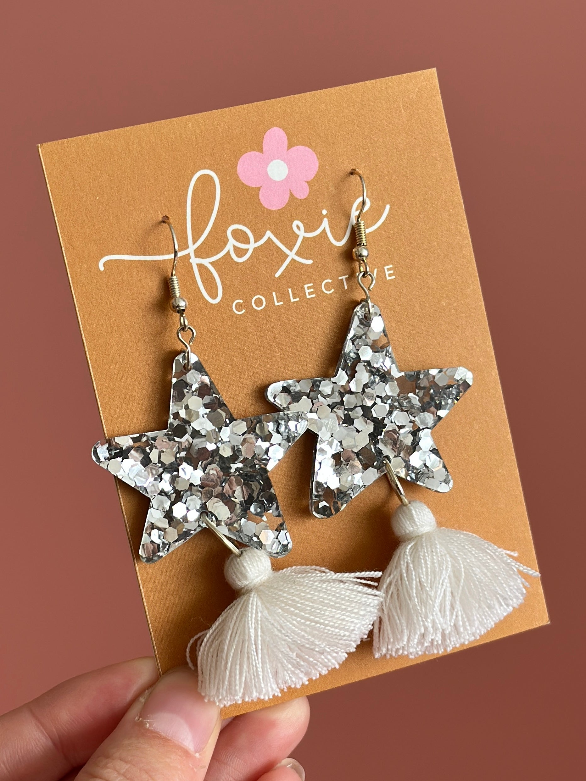 Custom Star Dust Dangles | Silver or Gold | Select Tassel Colour
