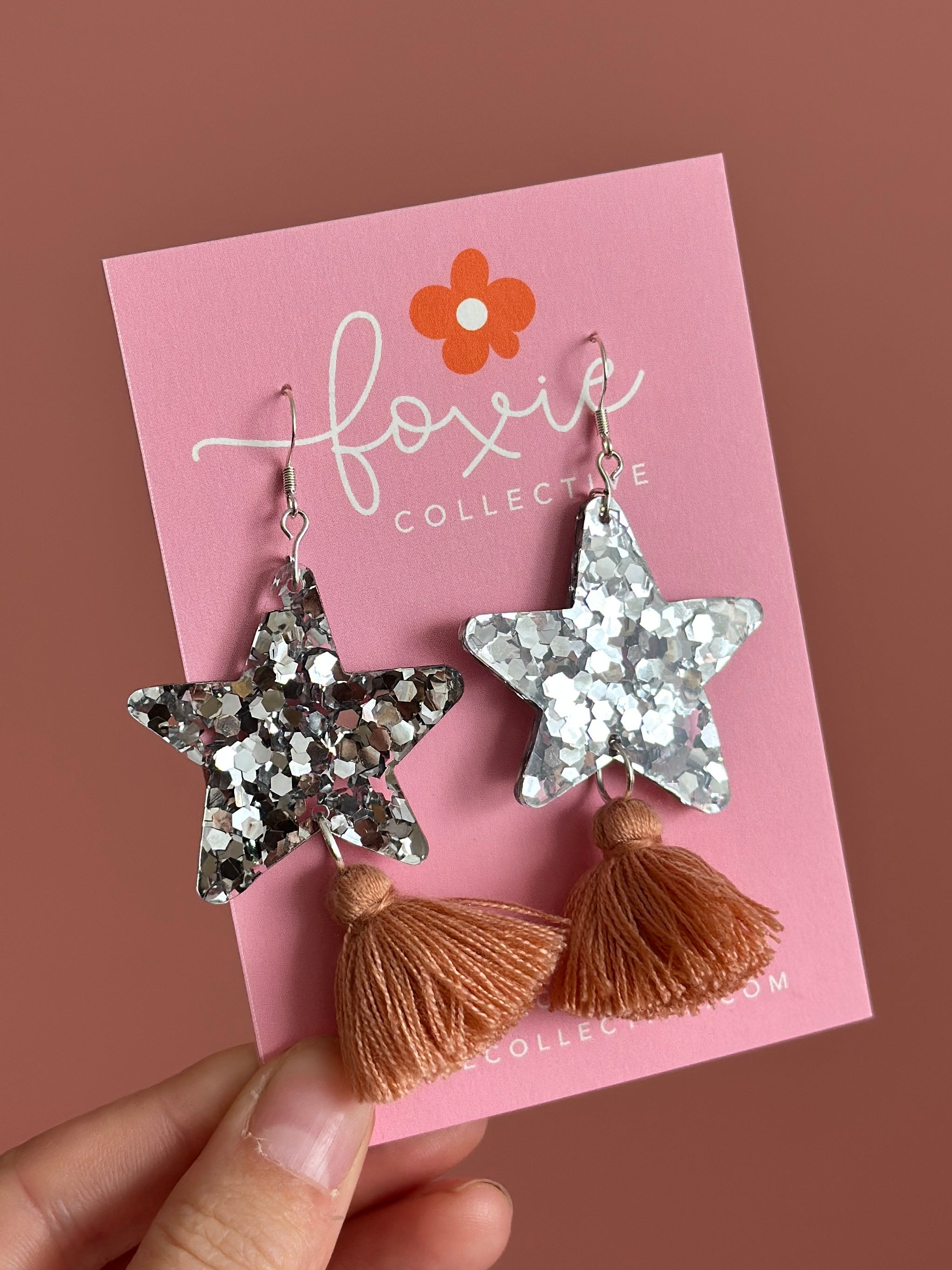 Custom Star Dust Dangles | Silver or Gold | Select Tassel Colour