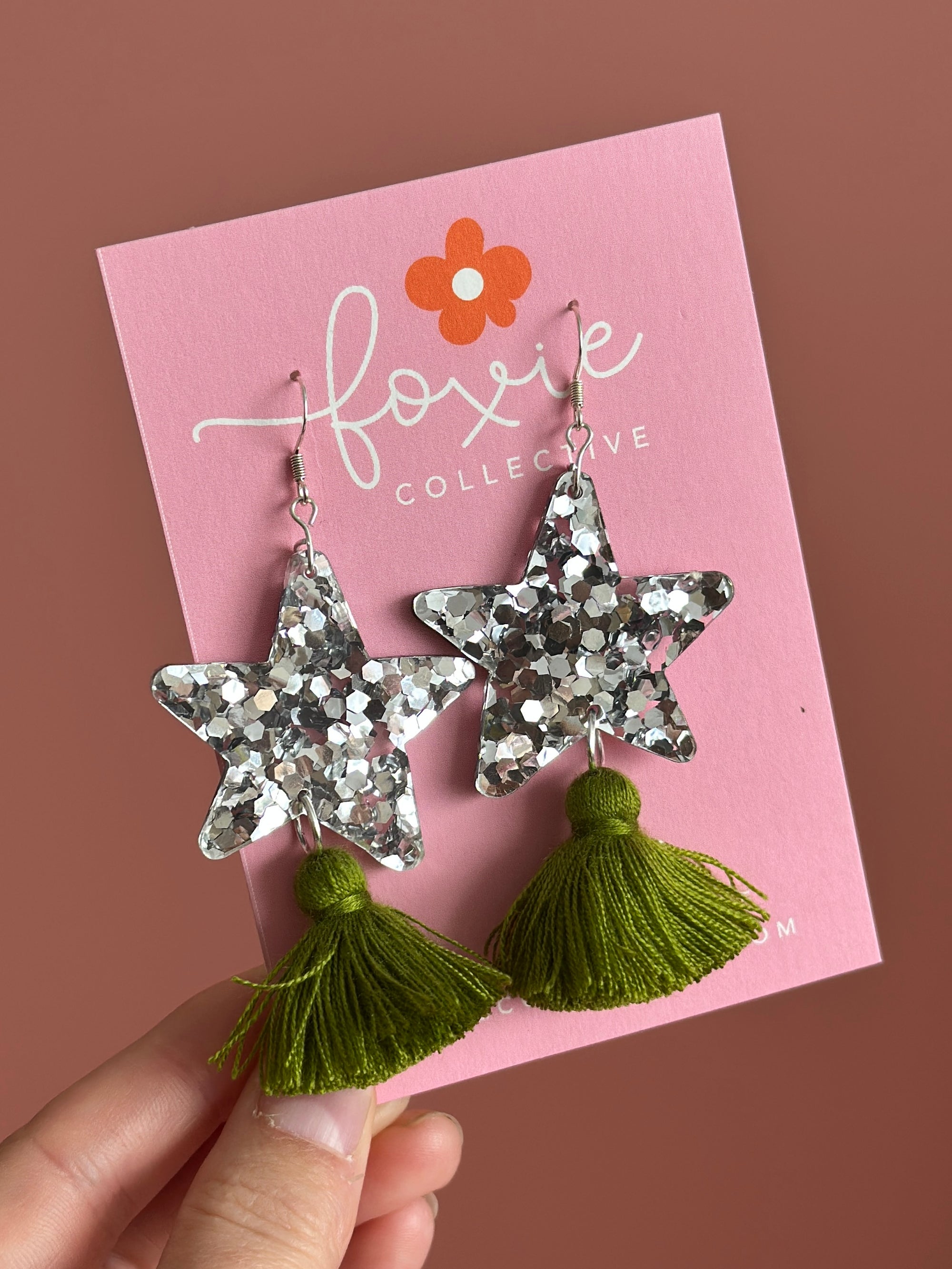 Custom Star Dust Dangles | Silver or Gold | Select Tassel Colour