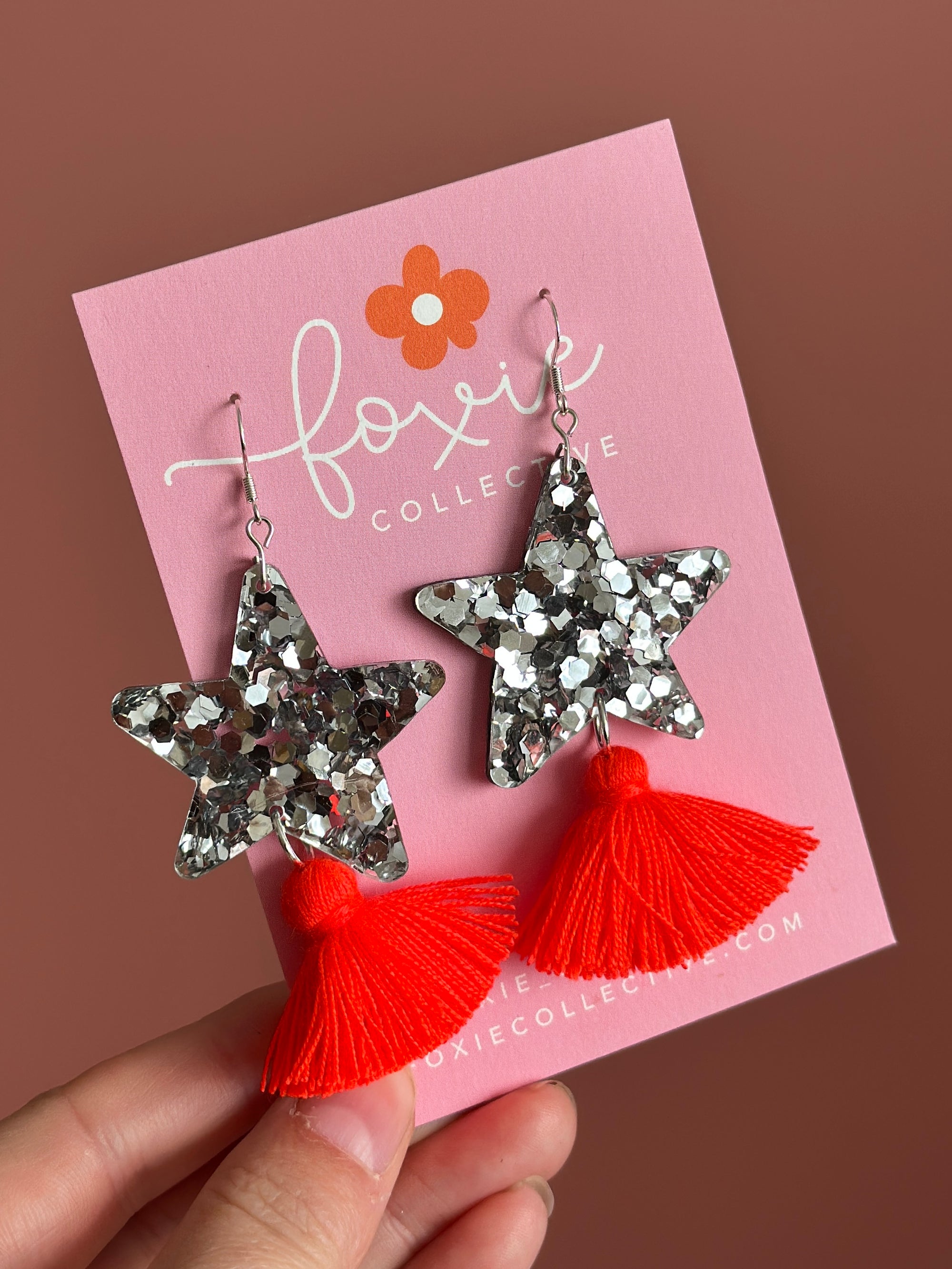 Custom Star Dust Dangles | Silver or Gold | Select Tassel Colour