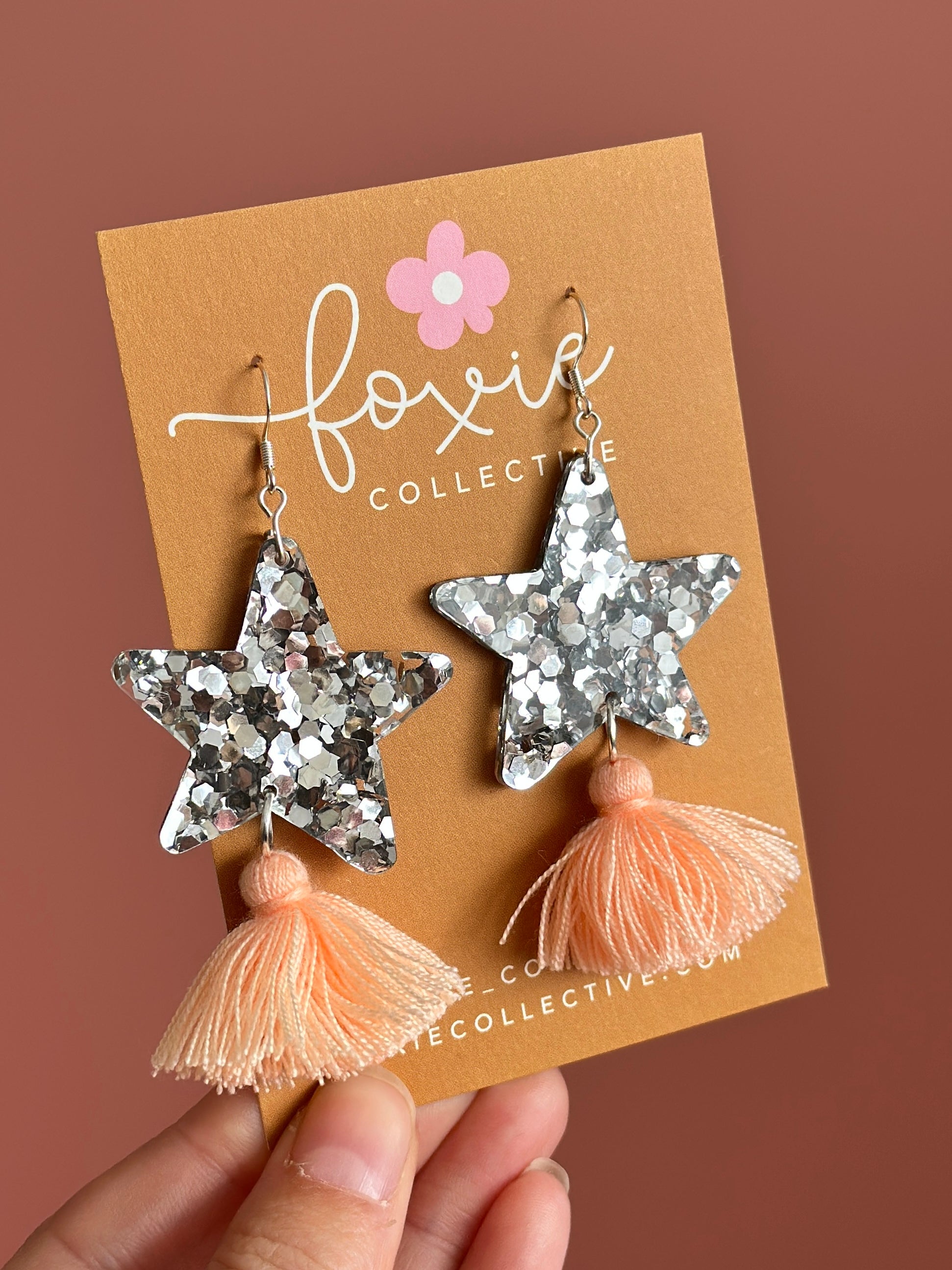 Custom Star Dust Dangles | Silver or Gold | Select Tassel Colour