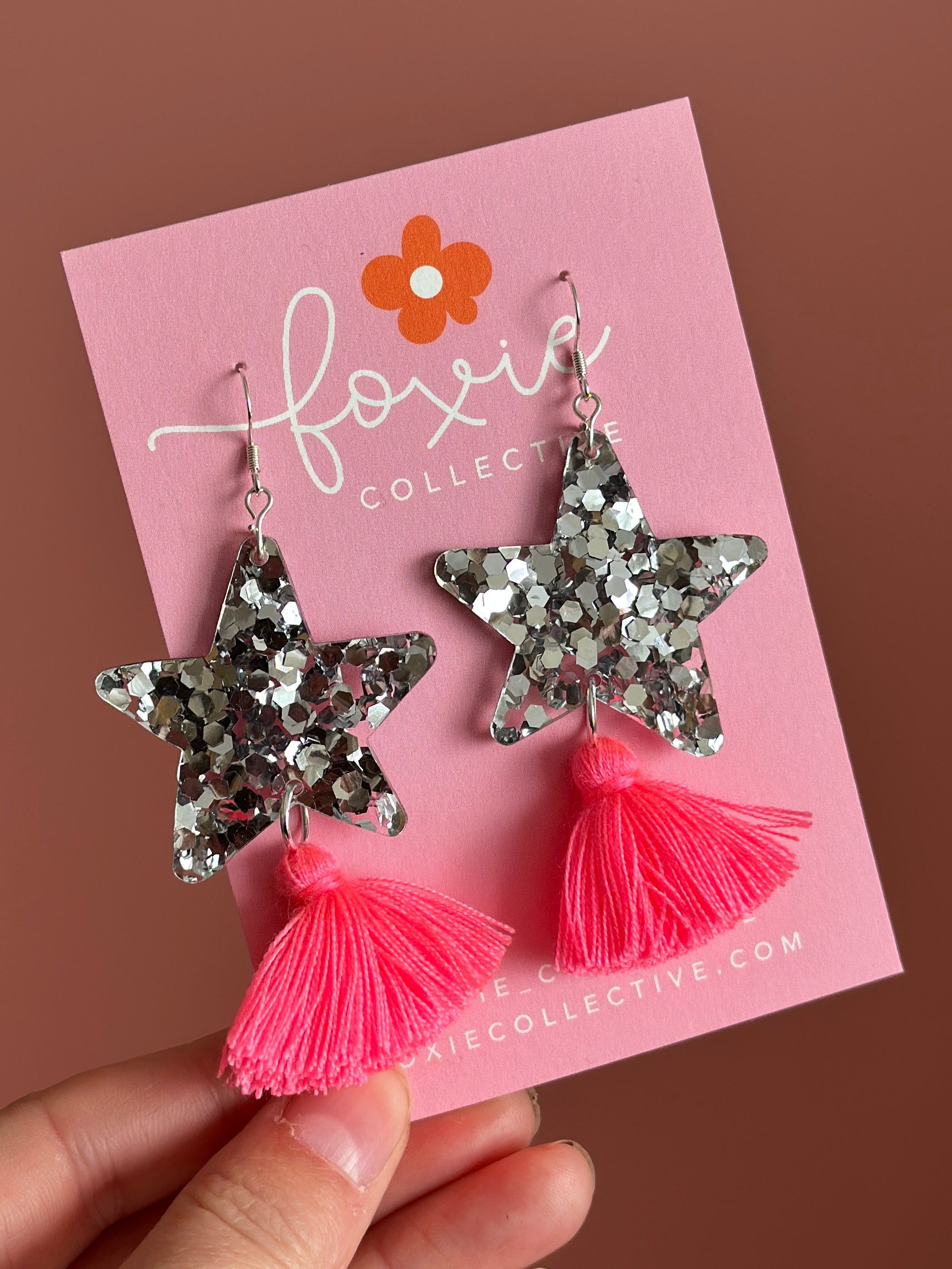 Custom Star Dust Dangles | Silver or Gold | Select Tassel Colour