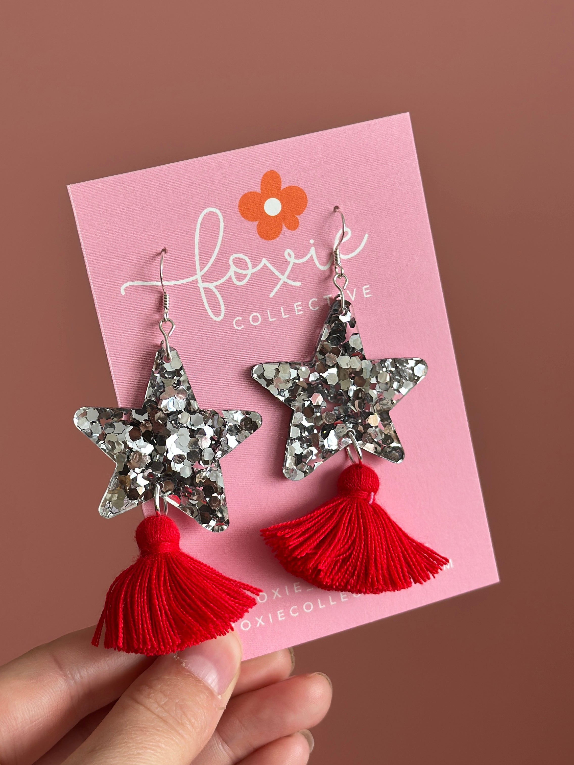 Custom Star Dust Dangles | Silver or Gold | Select Tassel Colour