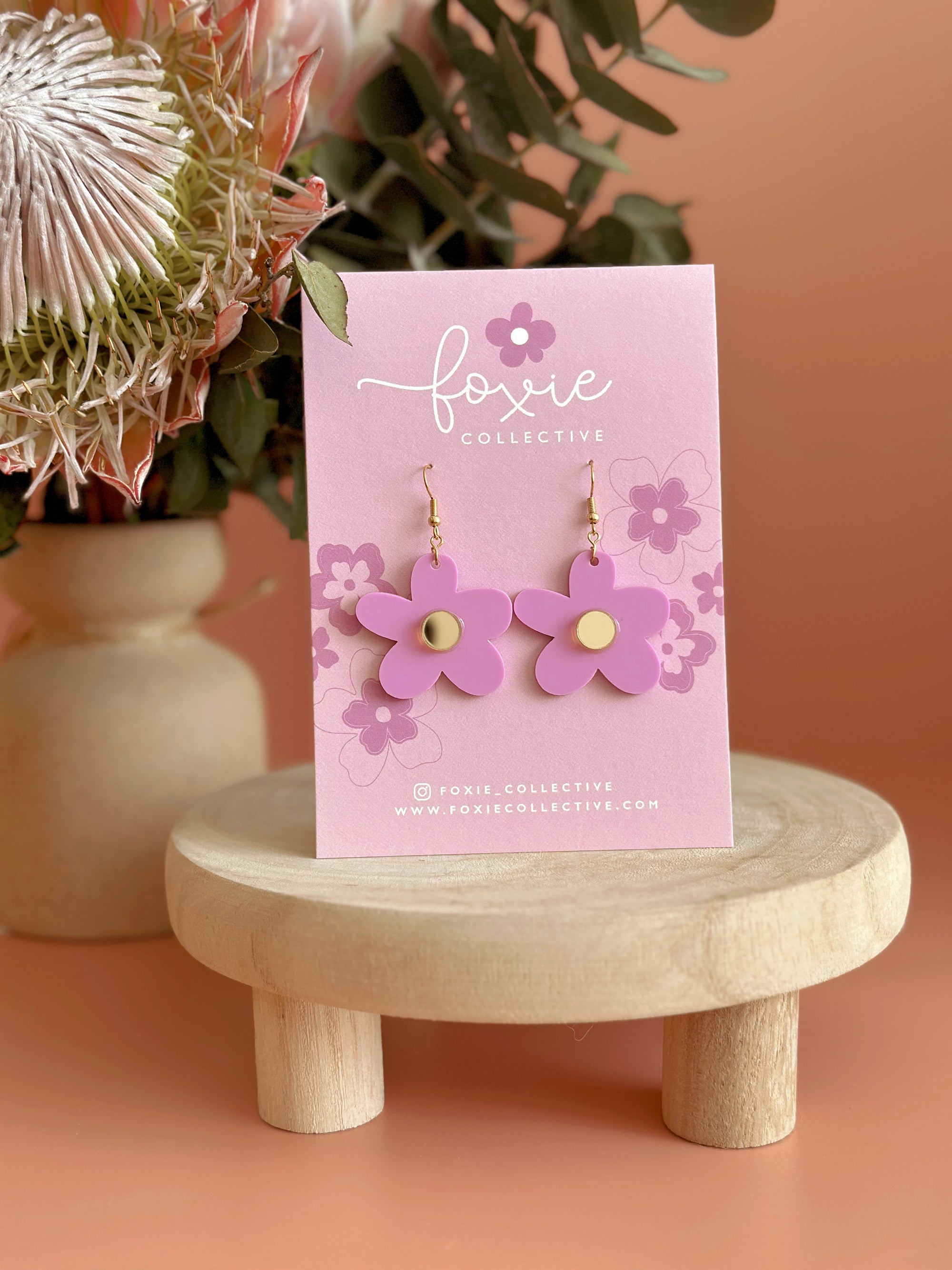 Bella Dangles | Lilac + Gold