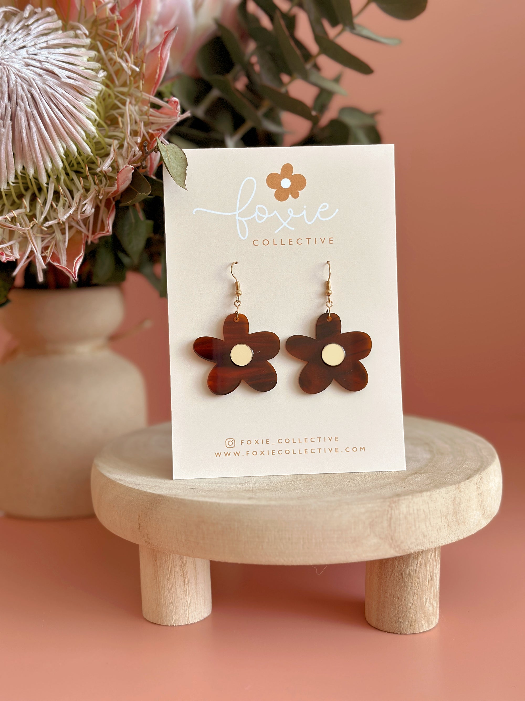 Bella Dangles | Tortoise Shell + Gold