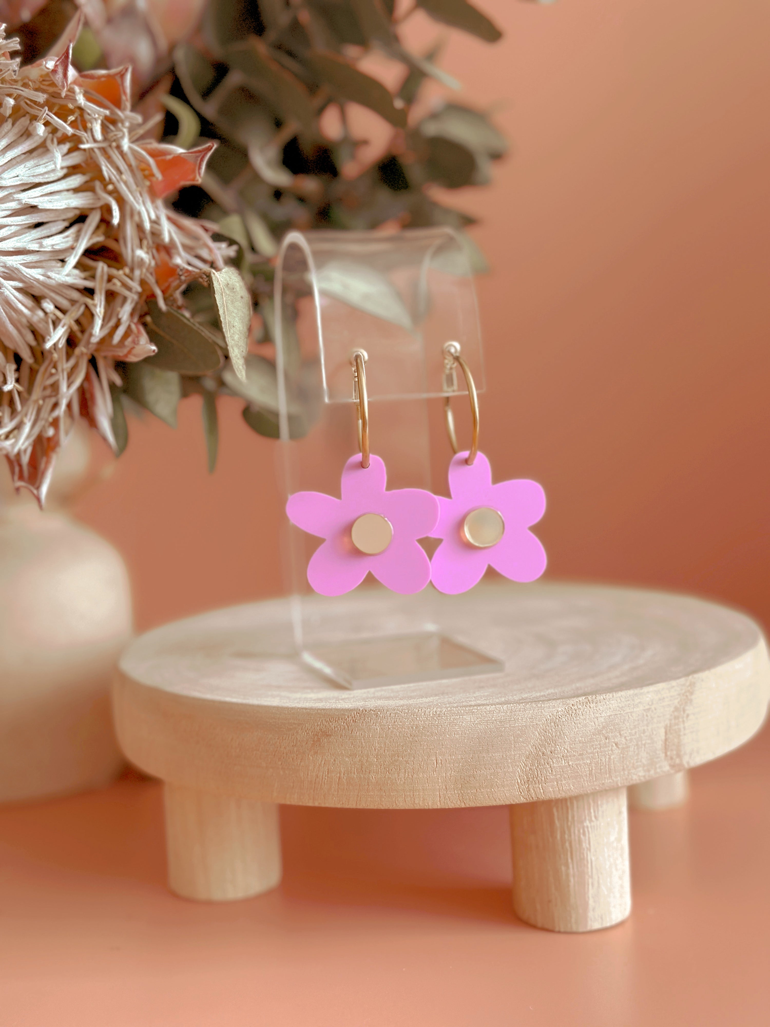 Bella Hoops | Lilac + Gold