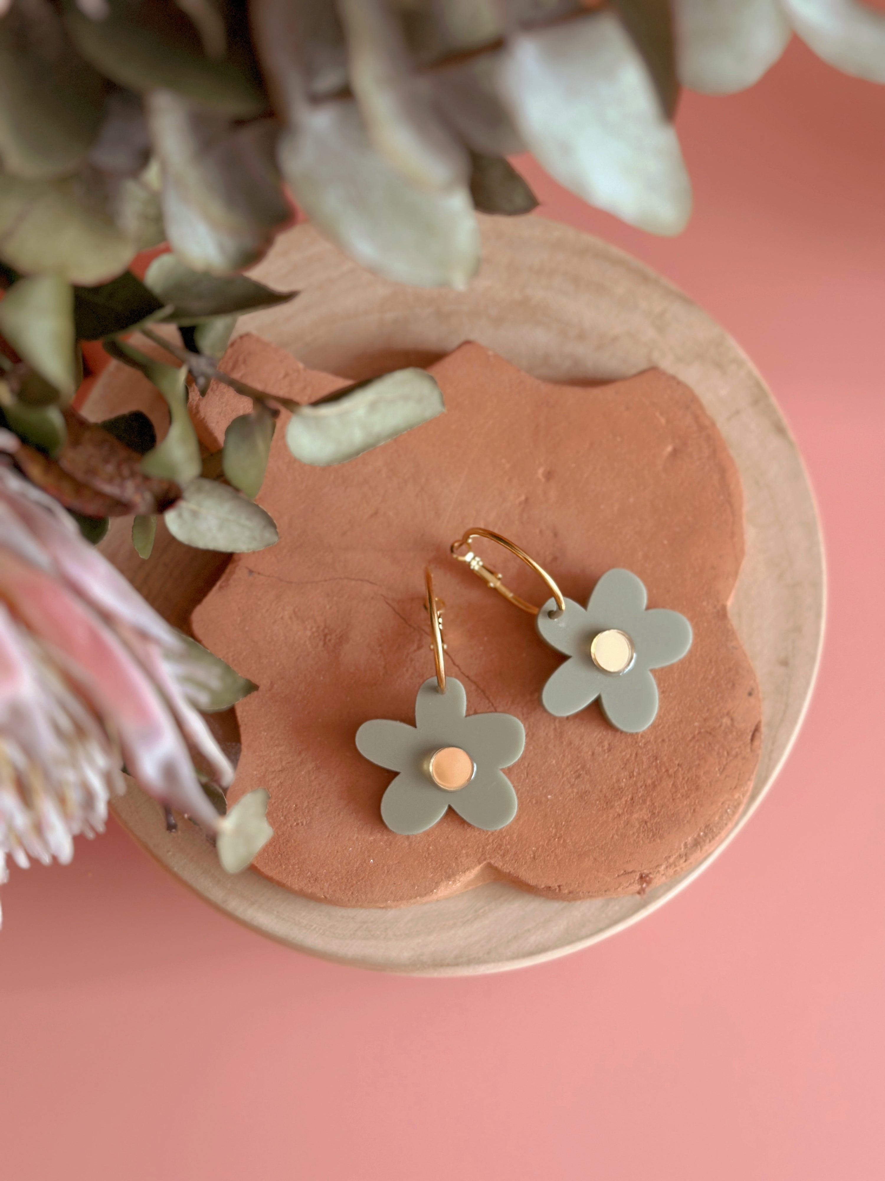 Bella Hoops | Sage + Gold