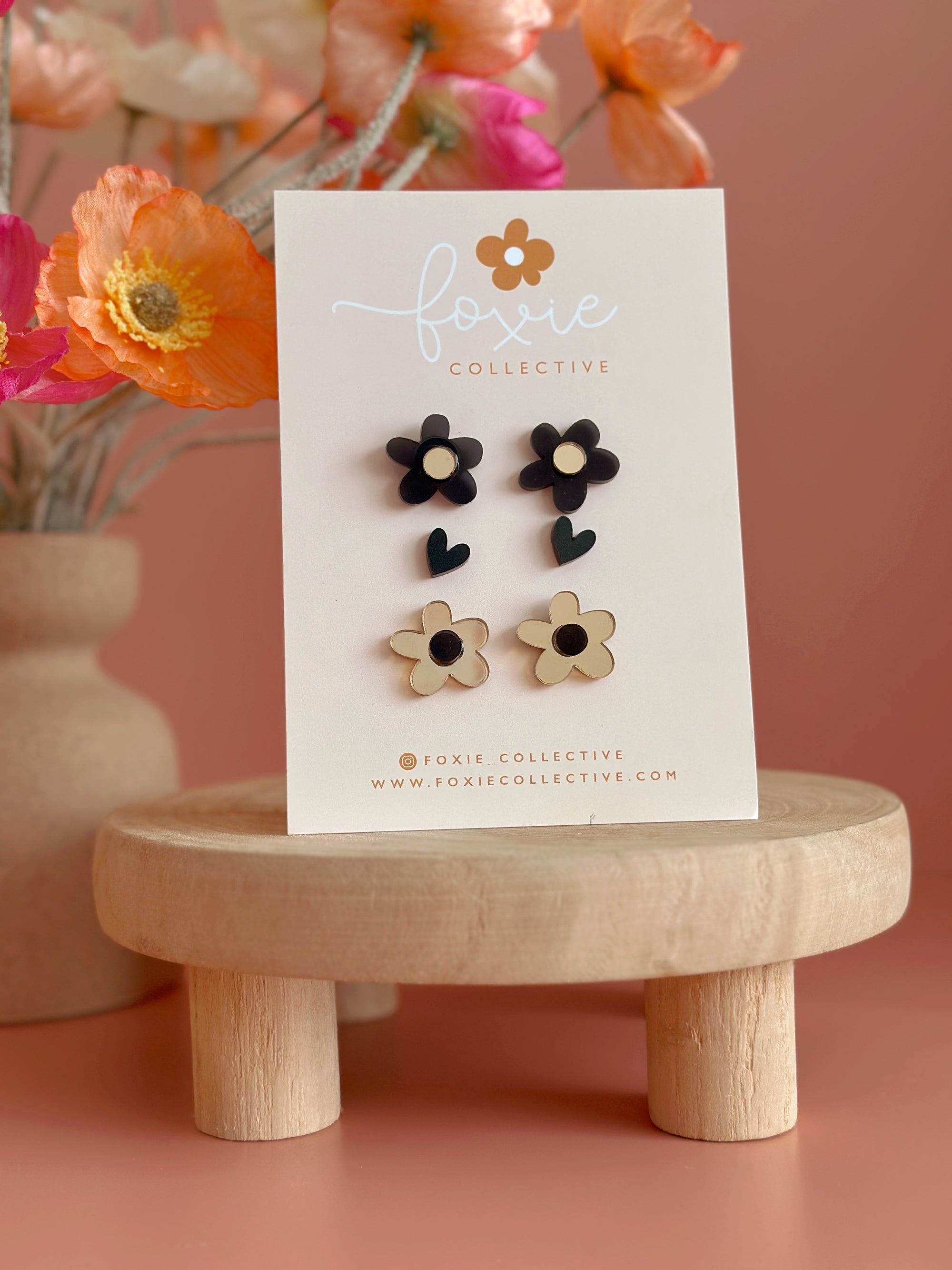 Stud Pack Trio | Black + Gold #2