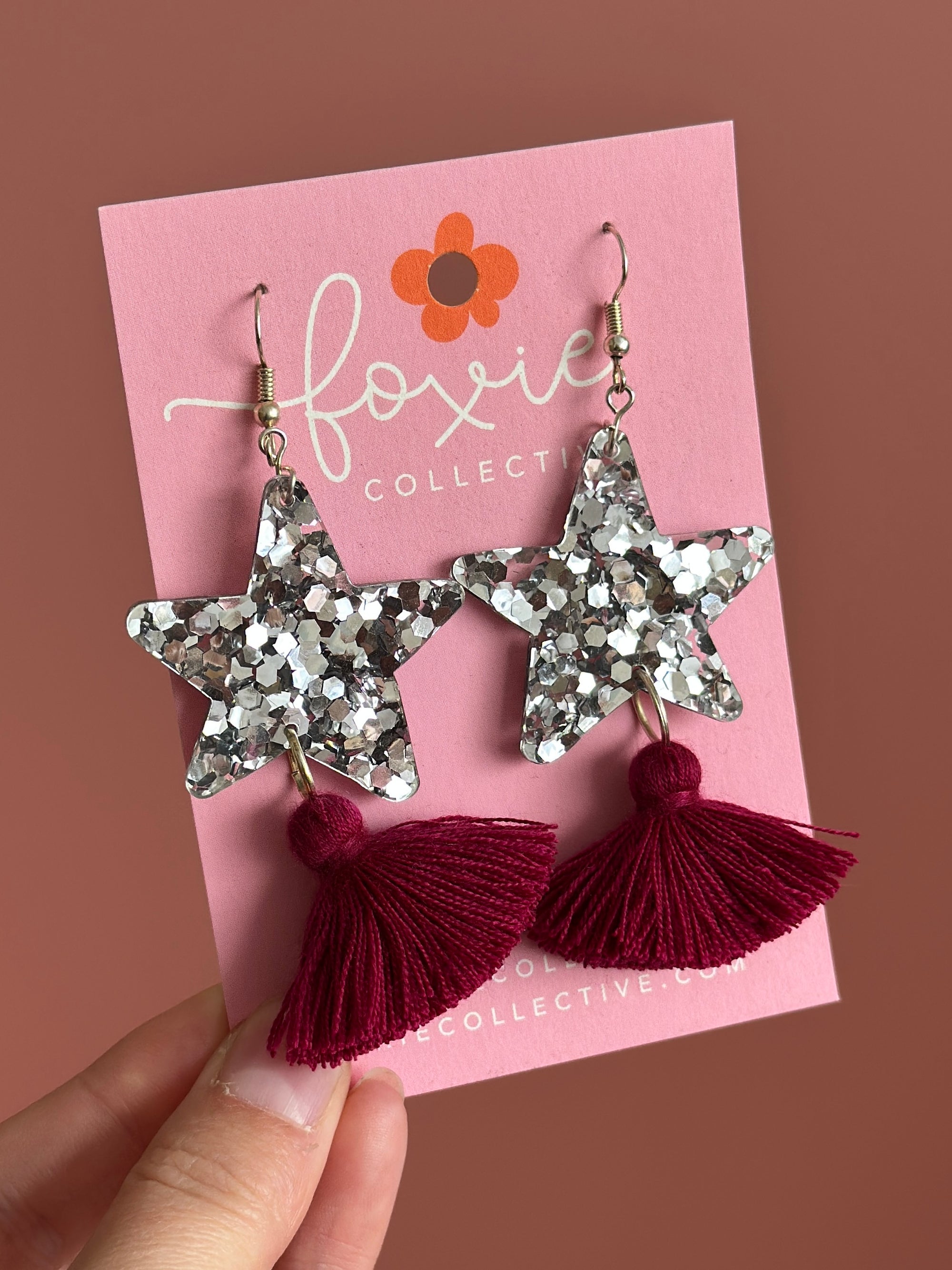 Custom Star Dust Dangles | Silver or Gold | Select Tassel Colour