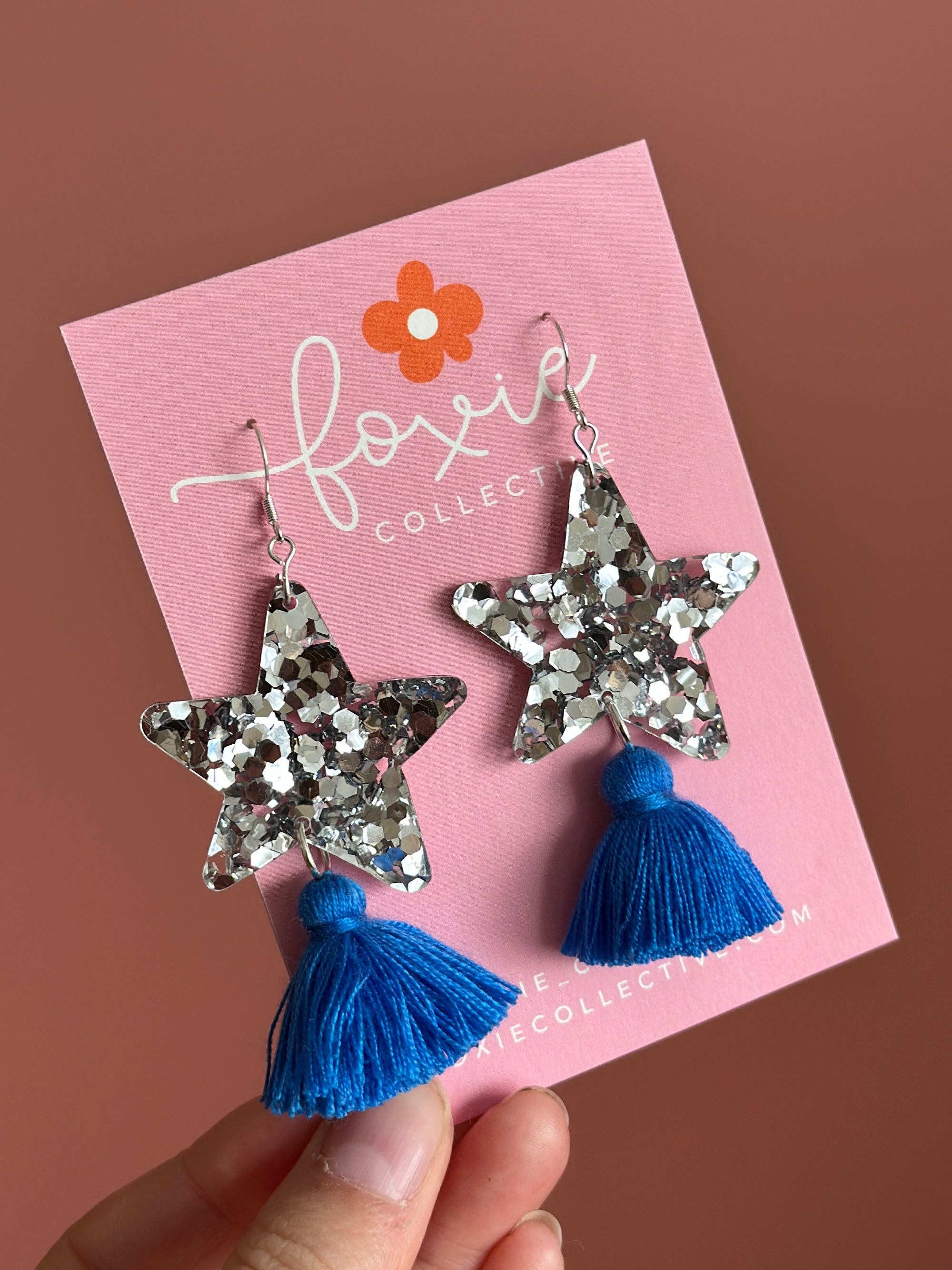 Custom Star Dust Dangles | Silver or Gold | Select Tassel Colour