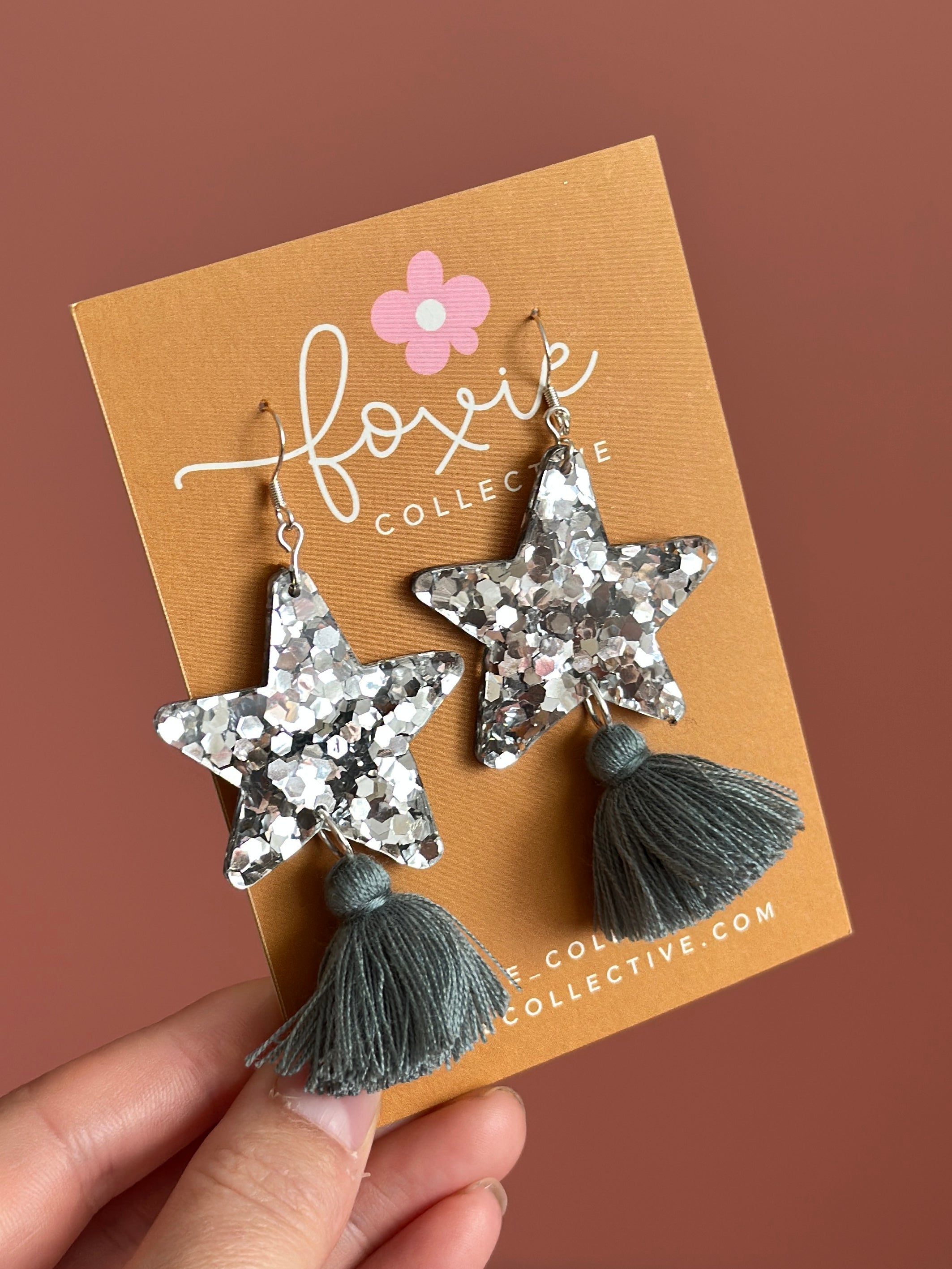 Custom Star Dust Dangles | Silver or Gold | Select Tassel Colour