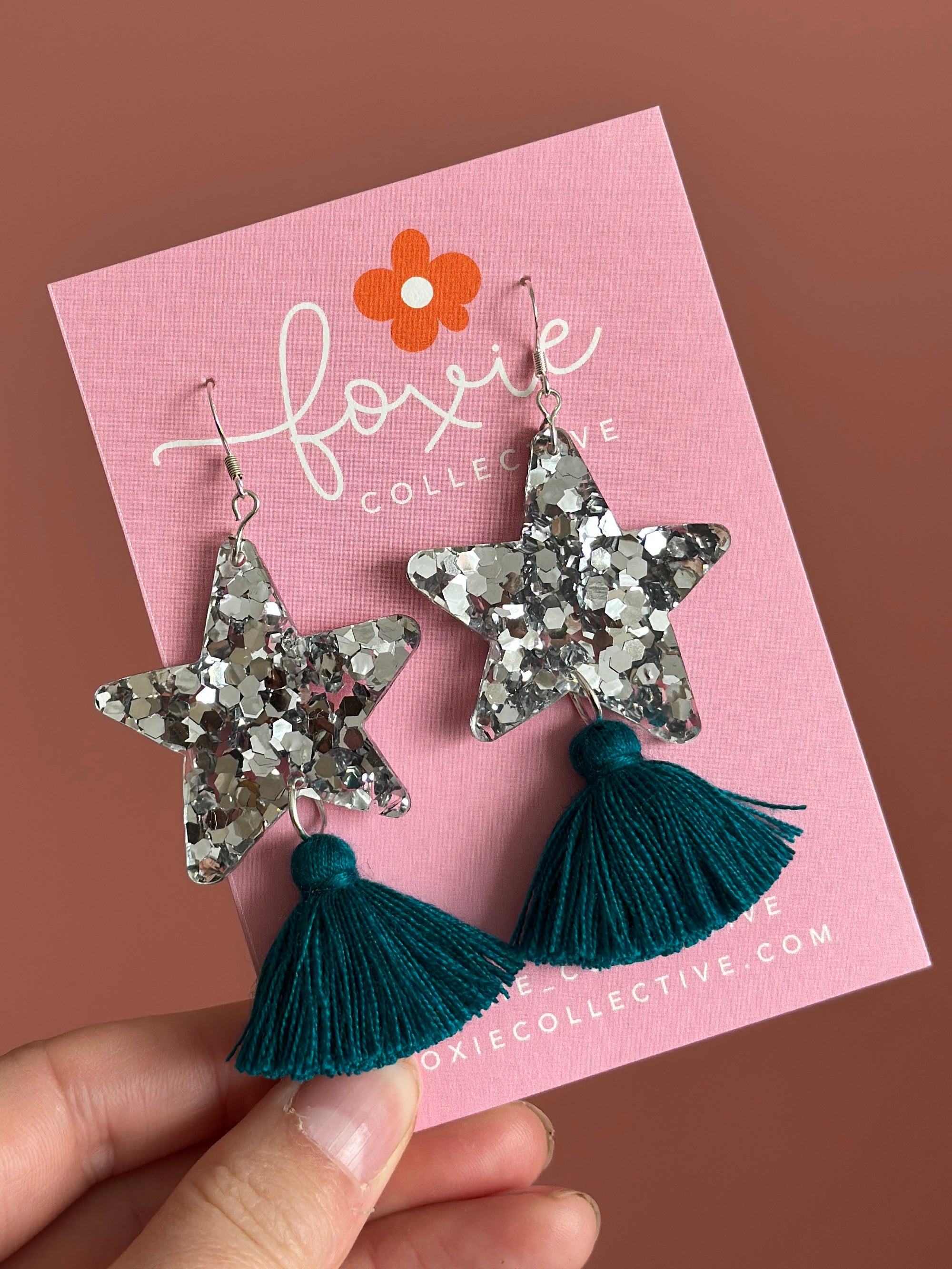 Custom Star Dust Dangles | Silver or Gold | Select Tassel Colour