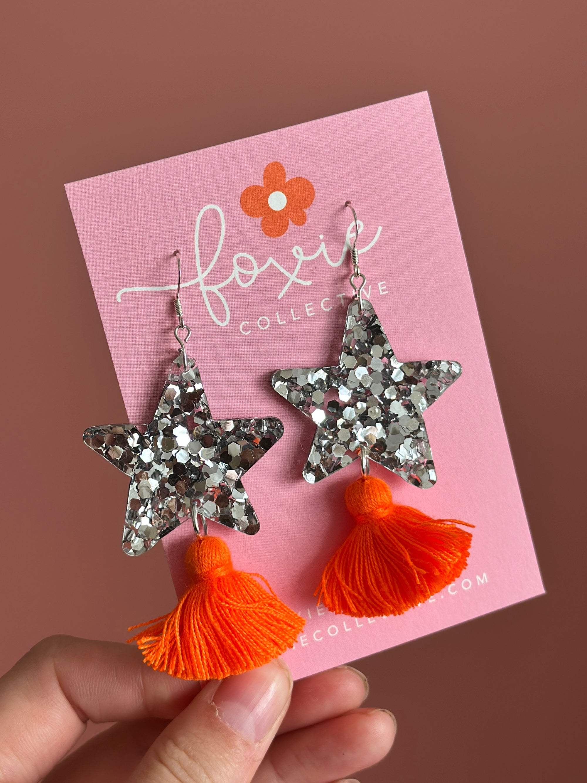 Custom Star Dust Dangles | Silver or Gold | Select Tassel Colour