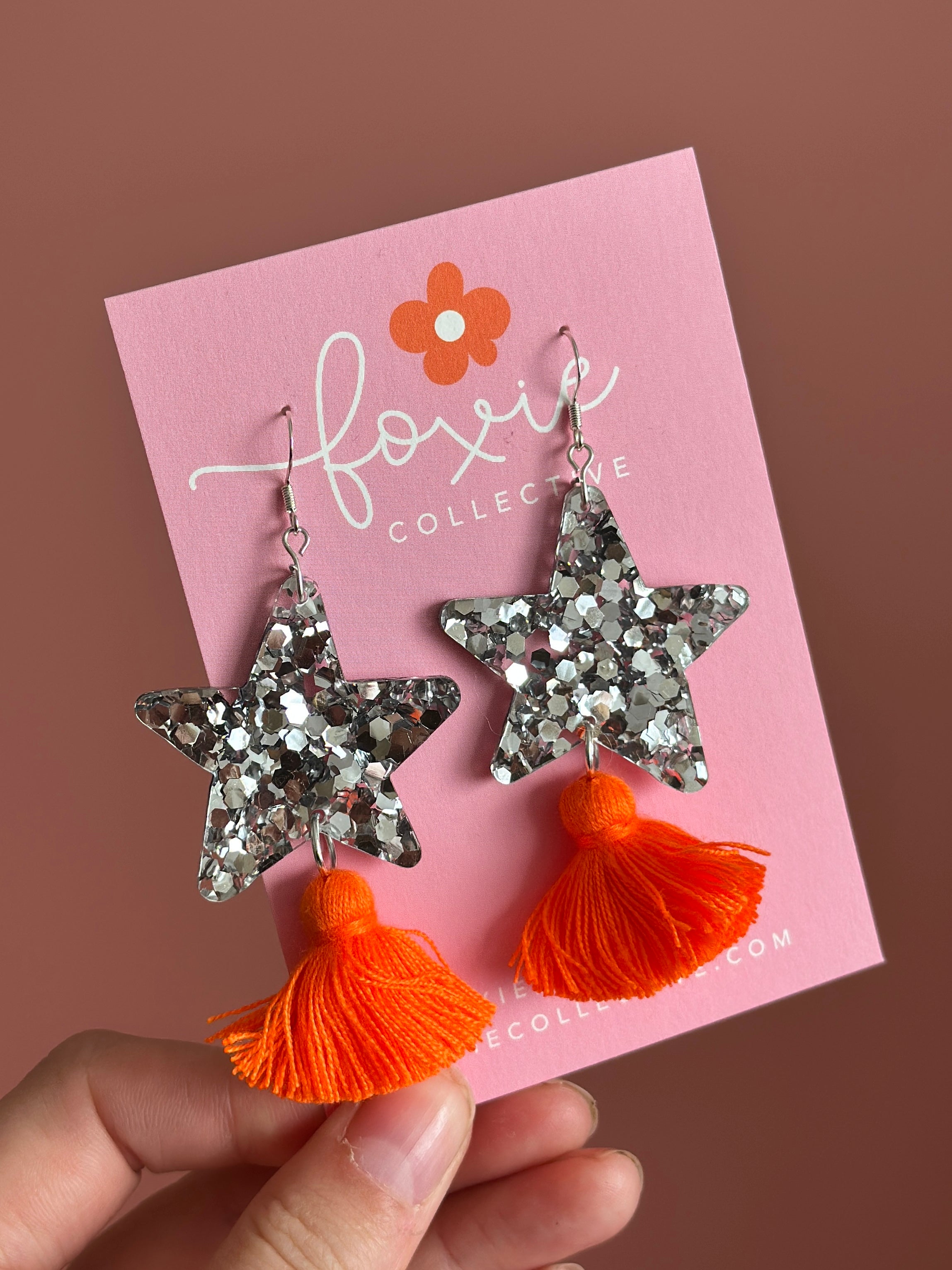 Custom Star Dust Dangles | Silver or Gold | Select Tassel Colour