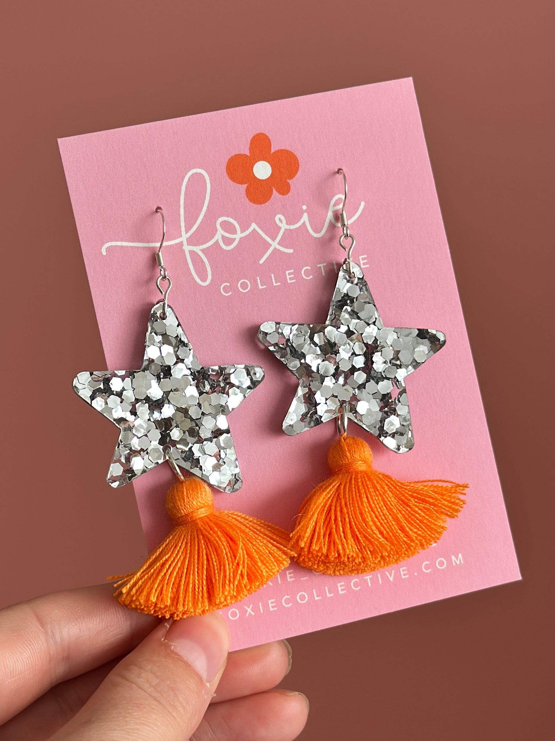 Custom Star Dust Dangles | Silver or Gold | Select Tassel Colour
