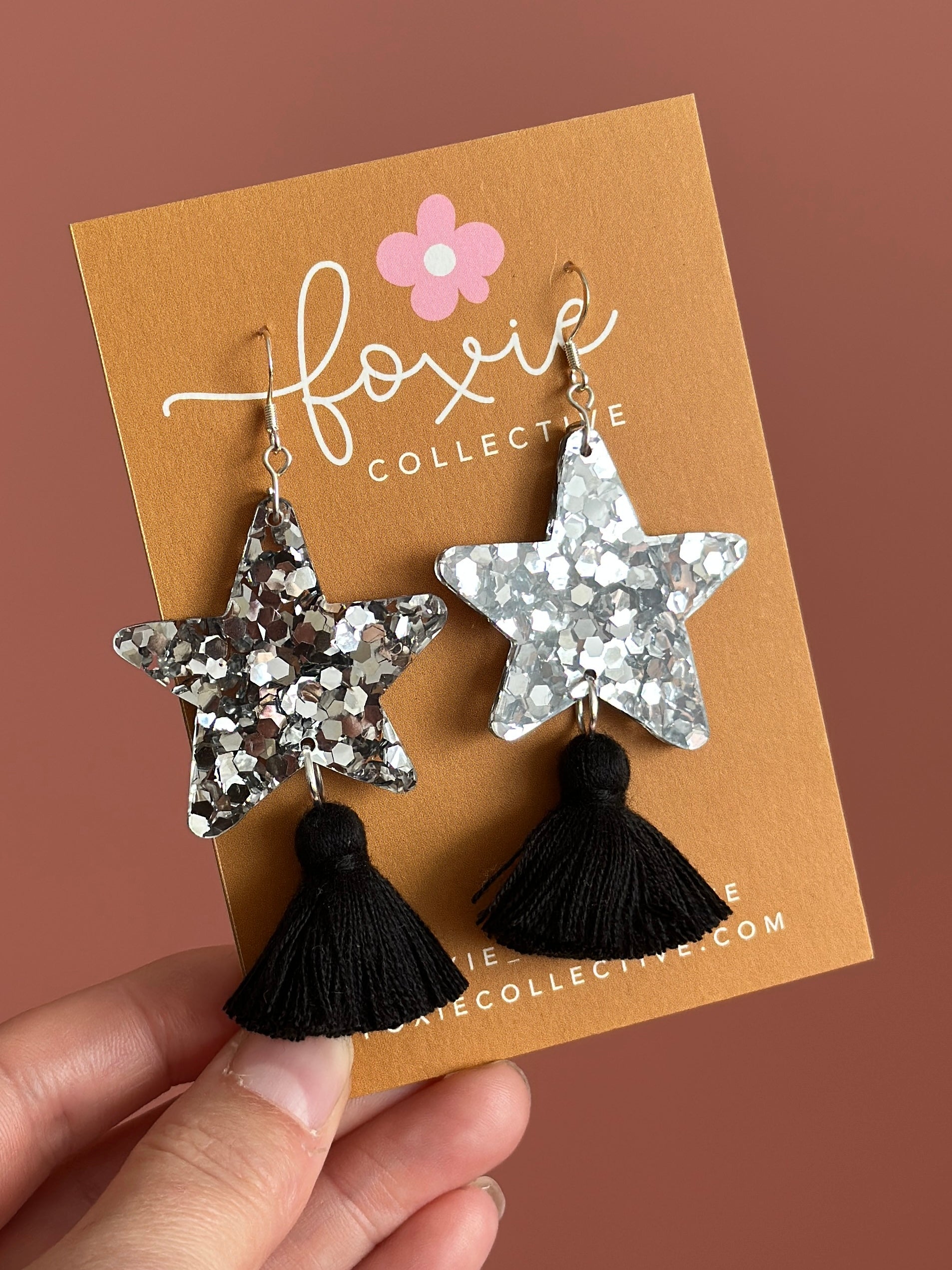Custom Star Dust Dangles | Silver or Gold | Select Tassel Colour