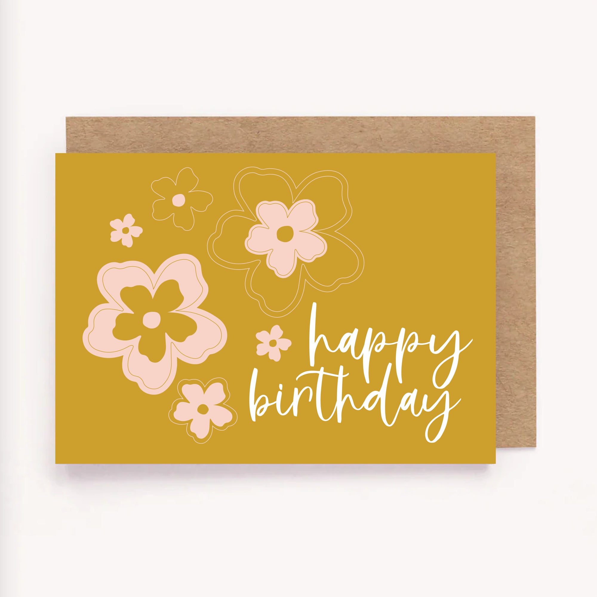 Happy Birthday Card | Mustard + Pink