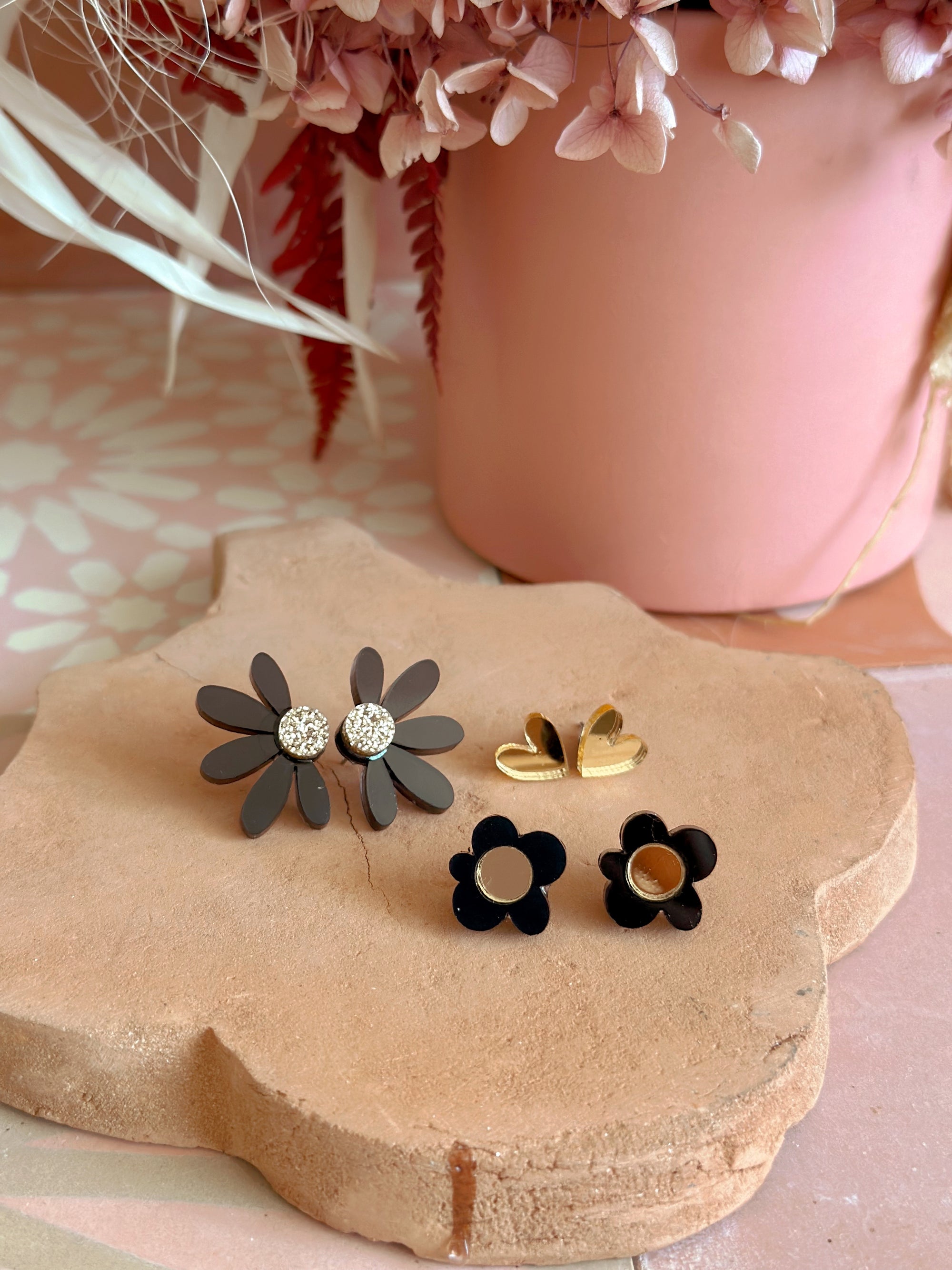 Stud Pack Trio | Black + Gold